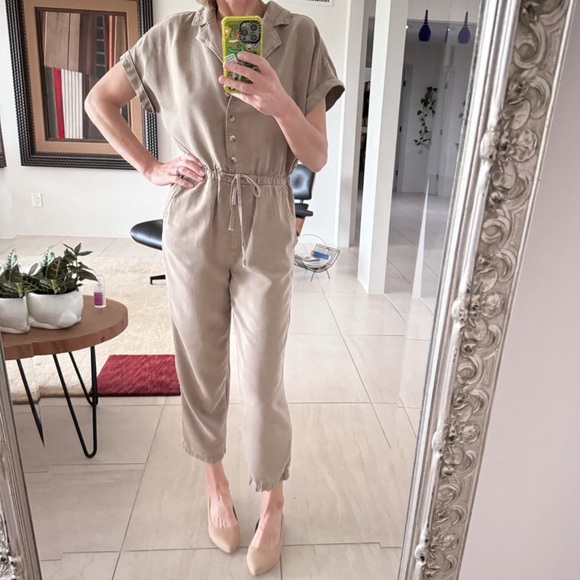 Free People Utility / Cargo Jumpsuit Tan Size XS - Picture 1 of 10